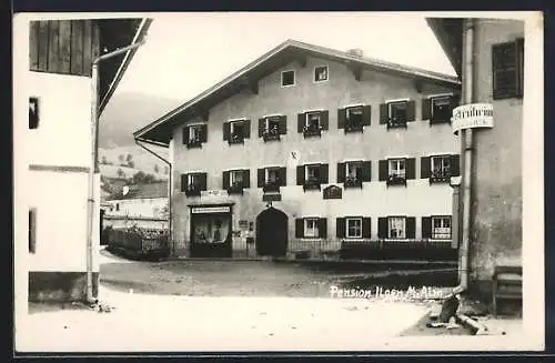 AK Maria-Alm, Die Pension Ilgen mit Gemischtwarenhandlung