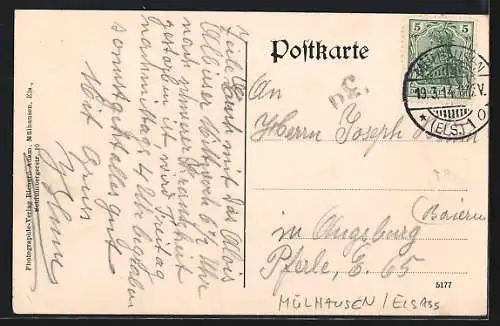 AK Mülhausen /Elsass, Hôtel zum Fasanen, Bes. Aloys Albisser, Runzstrasse 11