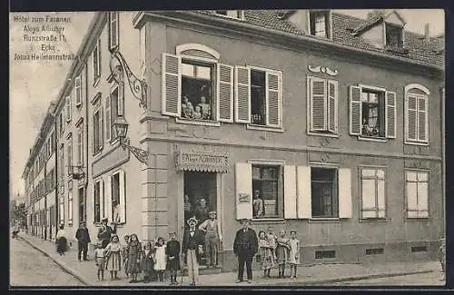 AK Mülhausen, Hôtel zum Fasanen, Bes. Aloys Albisser, Runzstrasse 11