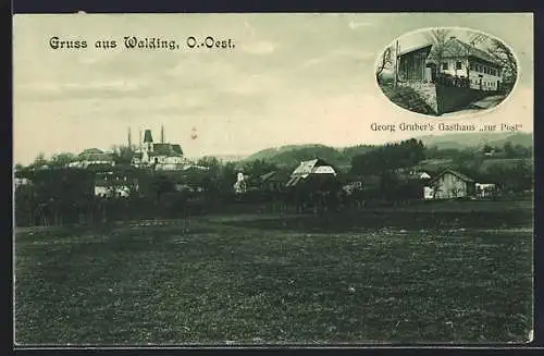 AK Walding, Georg Gruber`s Gasthaus Zur Post