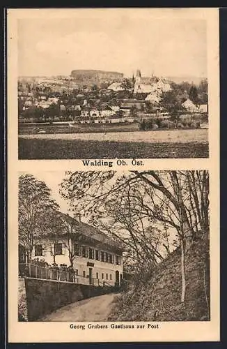 AK Walding /Ob. Öst., Georg Gruber`s Gasthaus zur Post