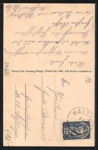AK Walding /Ob. Öst., Georg Gruber`s Gasthaus zur Post