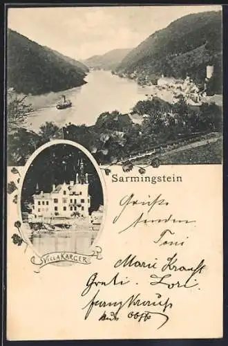 AK Sarmingstein, Die Villa Karger, Totalansicht