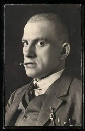 Fotografie Alexander Rodchenko, Moskau, Portrait sowjetischer Schriftsteller Wladimir Majakowski