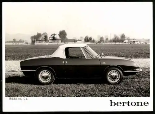 Fotografie Auto Fiat Spider 850 CL Bertone, Cabrio - Roadster, Werkfoto