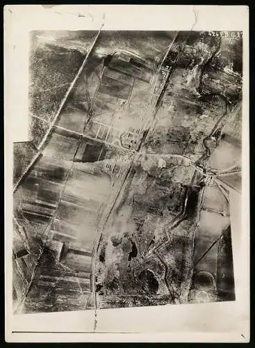 Fotografie Luftbild Flandern, Eisenbahnstrecke, vom Luftschiff aus