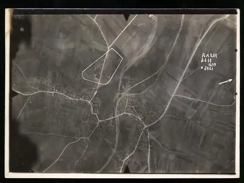 Fotografie Luftbild Fl.A.257 Frankreich Flandern, vom 03.05.1917