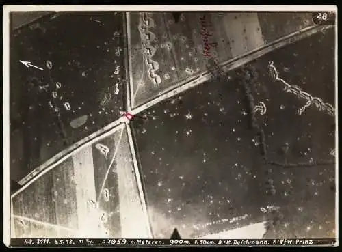 Fotografie Luftbild Fl.8 Frankreich Flandern, Aufnahme Lt. Deichmann & Vfw Prinz, mit Wegsperre