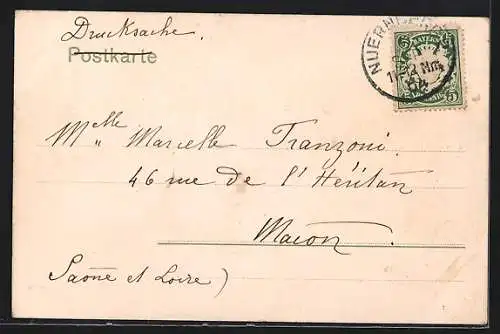 AK Nürnberg, Germanisches Museum mit Strassenpartie
