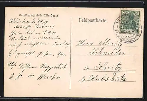 AK Köln a. Rh., Dom und St. Martin-Kirche mit Dampfer