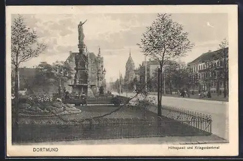 AK Dortmund, Hiltropwall und Kriegerdenkmal