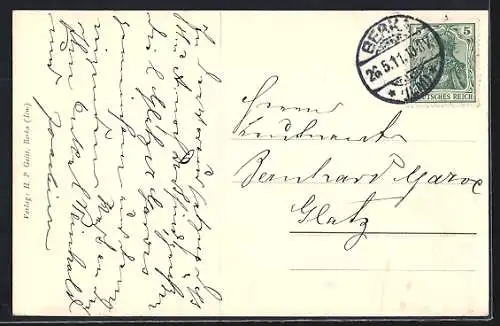 AK Bad Berka, Teilansicht mit Kirche von Osten