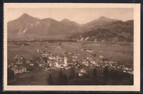 AK Oberaudorf, Teilansicht mit Kranzhorn und Spitzstein