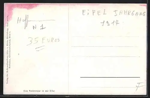 Künstler-AK Heinrich Hoffmann: Das Totenmaar in der Eifel