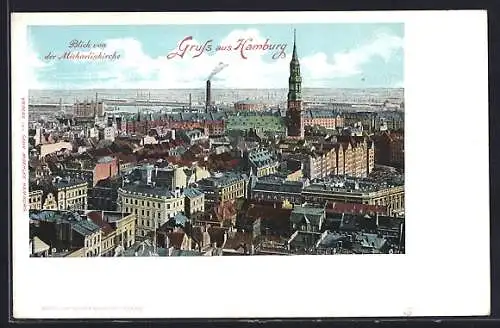 AK Hamburg-Neustadt, Blick von der Michaeliskirche