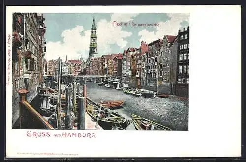 AK Alt-Hamburg, Fleet mit Reimersbrücke