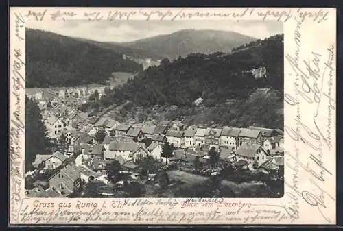 AK Ruhla, Teilansicht vom Liesenberg aus