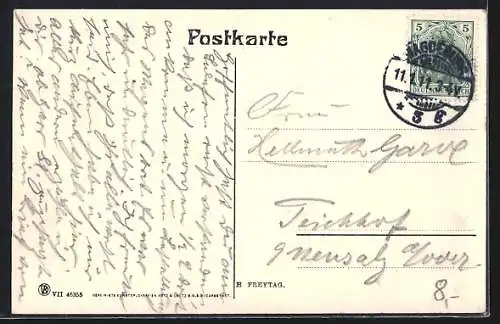 AK Magdeburg, Alter Markt mit Strassenbahn, Kaiser Otto-Denkmal