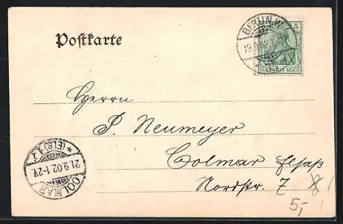 AK Berlin, Jannowitzbrücke mit Dampferstation