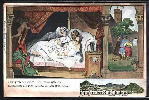 AK Drei Gleichen, der zwiebeweibte Graf von Gleichen