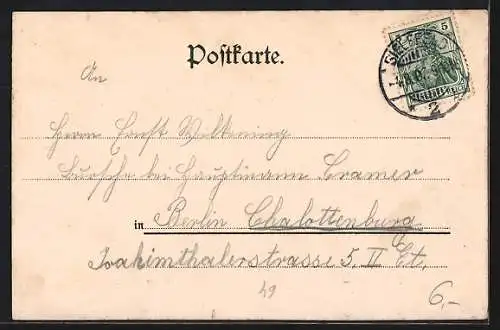 AK Bielefeld, Denkmal des Grossen Kurfürsten enthüllt 1900
