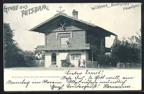 AK Potsdam, Wildpark, Baierisches Häuschen