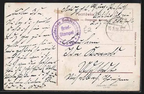 AK Litzmannstadt-Lodz, Petrikauer Strasse mit Hotel und Geschäften