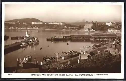 AK Scarborough, Harbour and South Bay from Castle Hill