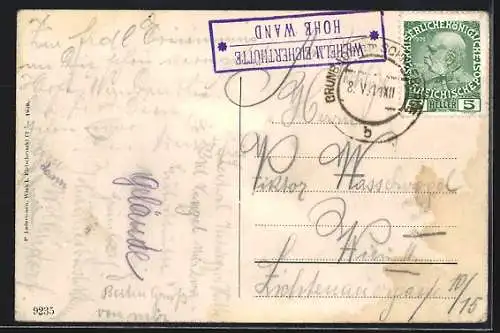 AK Waldeggerhütte, Alpine Gesellschaft Die Waldegger des Ö.T.K., Hohe Wand
