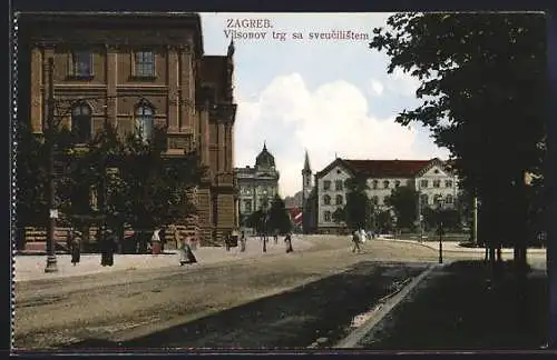 AK Zagreb, Vilsonov trg sa Sveucilistem