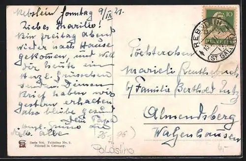 Künstler-AK Friedrich Perlberg: Nazareth, Hirten vor dem Ort