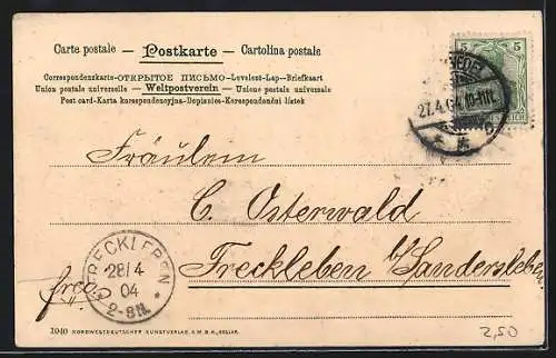 Künstler-Lithographie Worpsweder Künstlerkolonie: Trübes Wetter