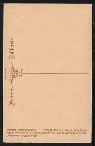 Künstler-AK Wohlgemuth & Lissner, Primus-Postkarte No.3035: Der Kaktusfreund