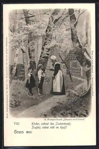 AK E. Humperdinck: Hänsel und Gretel mit Hexe
