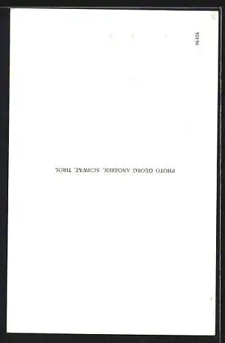 AK Schwaz, Strassenpartie mit Metallwarenhandlung Hans Orgler