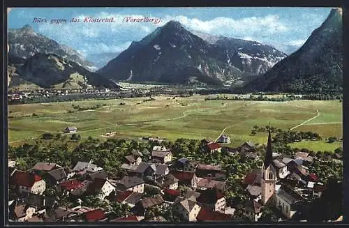 AK Bürs, Ortsansicht gegen das Klostertal