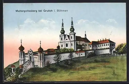 AK Grulich, Wallfahrtskirche auf dem Muttergottesberg