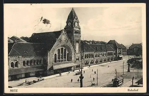 AK Metz, La Gare, Bahnhof