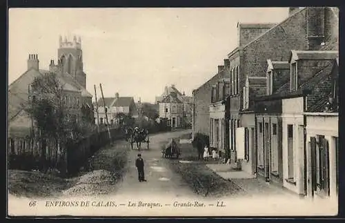 AK Les Baraques, Grande Rue, Strassenpartie