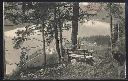 AK Pertisau, Blick auf das Hotel Seehof am Achensee