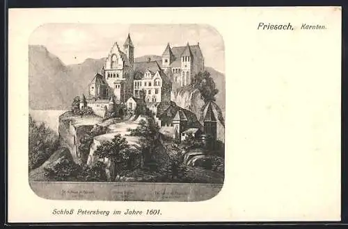AK Friesach, Schloss Petersberg im Jahre 1601