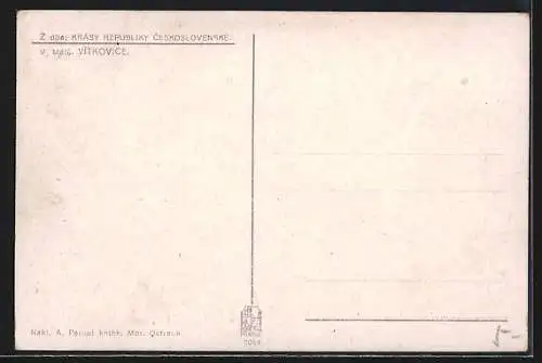 Künstler-AK Ostrava-Vítkovice, Ansicht einer Fabrik