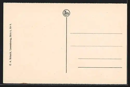 AK Vianden, Vue prise sur le pont, Portrait Victor Hugo