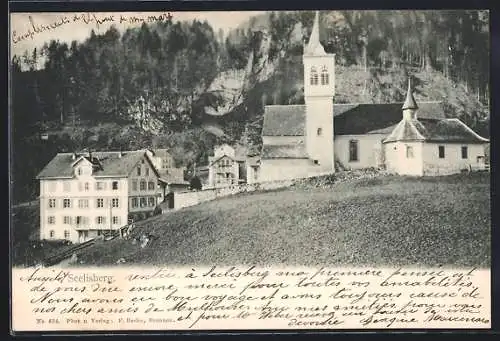 AK Seelisberg, Ortsansicht mit Kirche