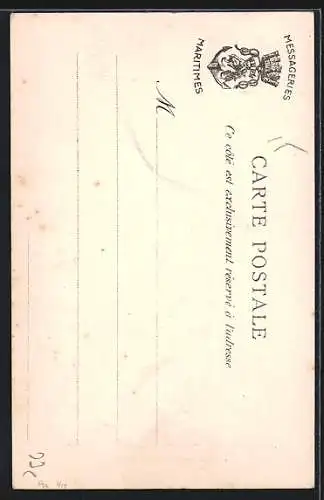 AK Port-Said, Quai Francois-Joseph et Agence des Messageries Maritimes