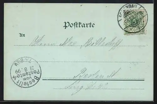 Mondschein-Lithographie Schandau, Prebischthor, Der Kuhstall, Edmundsklamm und Ortsansicht