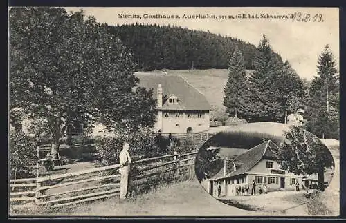 AK Sirnitz, Gasthaus Zum Auerhahn, zwei Ansichten
