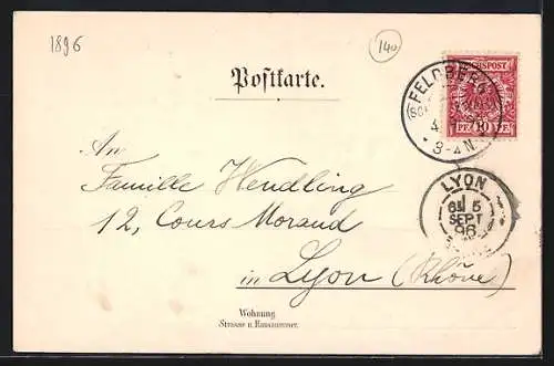 Lithographie Feldberg / Schwarzwald, Hotel & Pension Feldberger Hof, Aussichtsturm, Feldbergsee