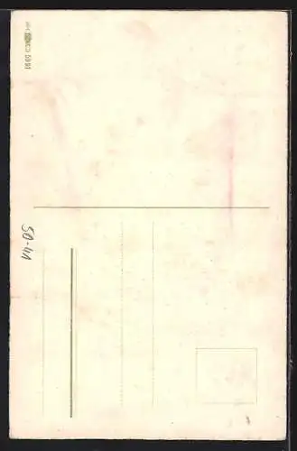 AK Terrier und Dackel mit Brief am Postkasten