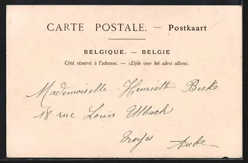 AK Belgique, Laitiere Flamande, belgisches Hundegespann